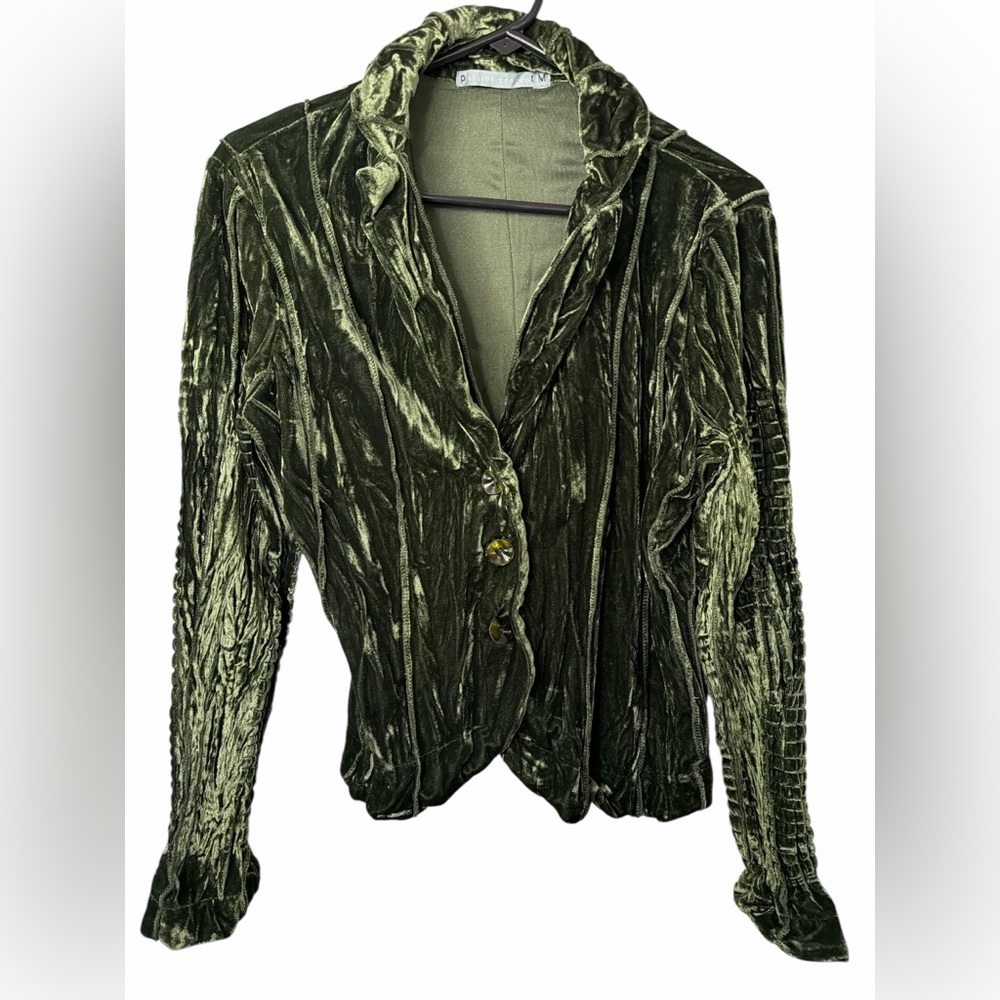 Passion Concept Green Velvet Women's Jacket Top